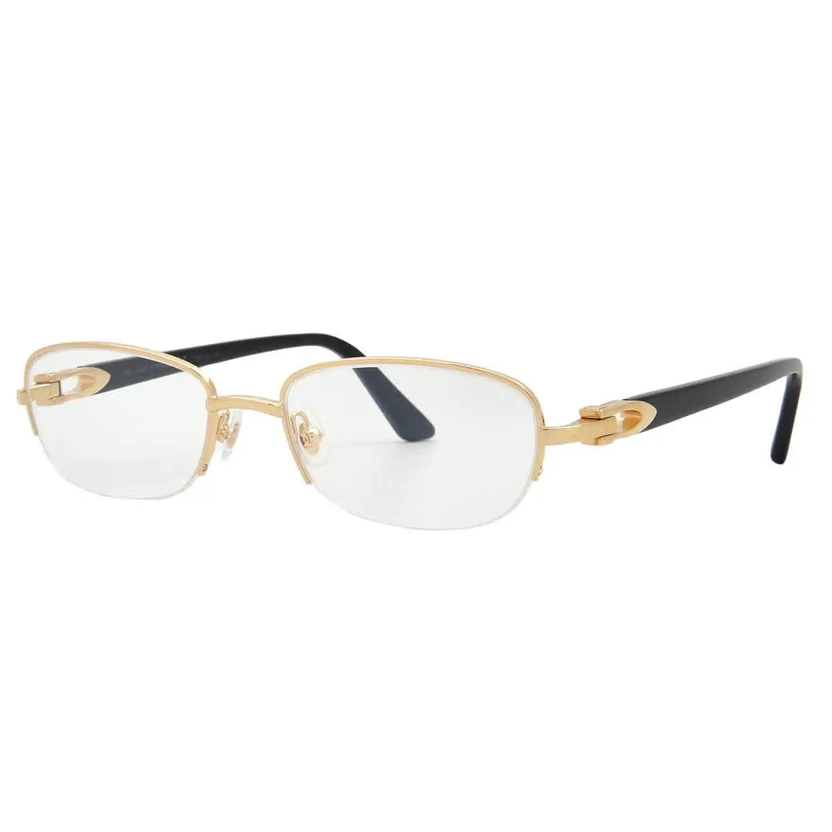 Cartier C Decor Demo Oval Ladies Eyeglasses CT0317O 001 52 CT0317O 001 52