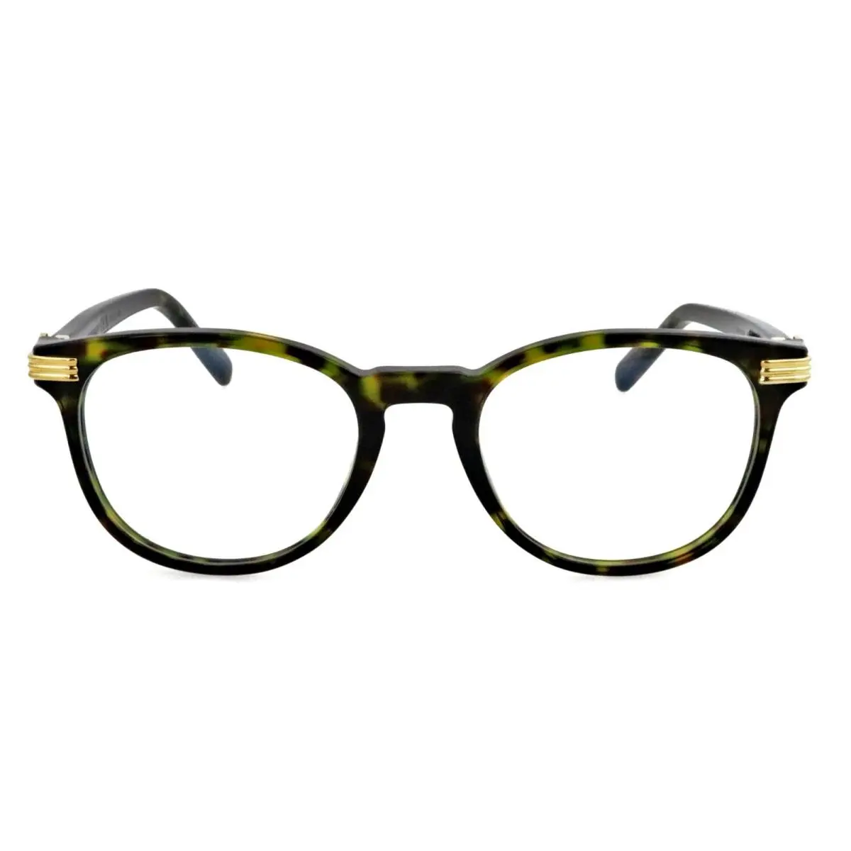 Cartier CT0221O 002 50mm Brown Havana Panto Eyeglasses Frames Italy Unisex