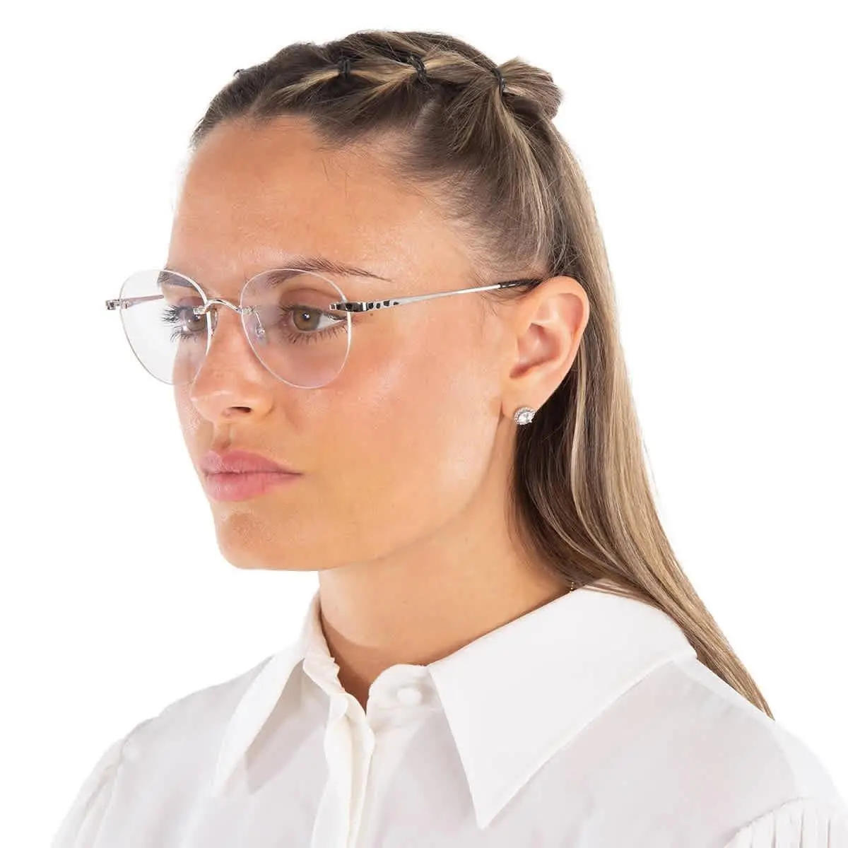 Cartier Panthere de Cartier Demo Round Ladies Eyeglasses CT0309O 002 52