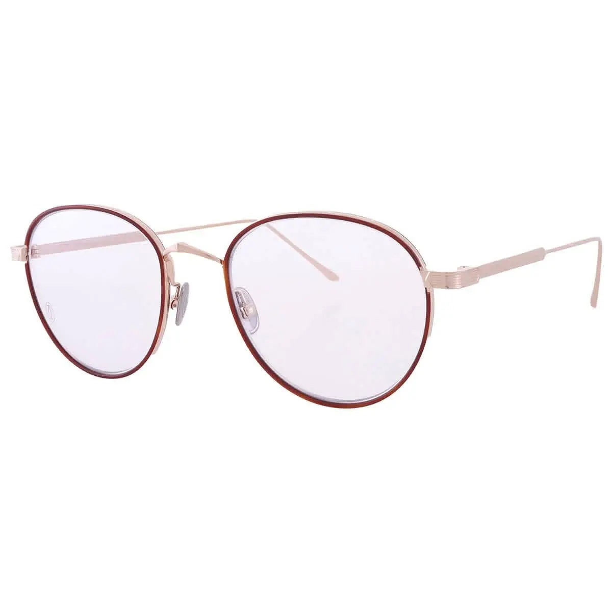 Cartier Demo Oval Ladies Eyeglasses CT0250O 008 53 CT0250O 008 53