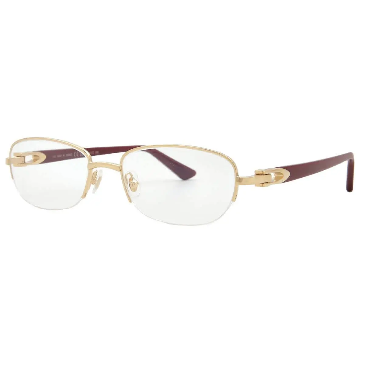 Cartier C Decor Demo Rectangular Ladies Eyeglasses CT0317O 003 52 CT0317O 003 52