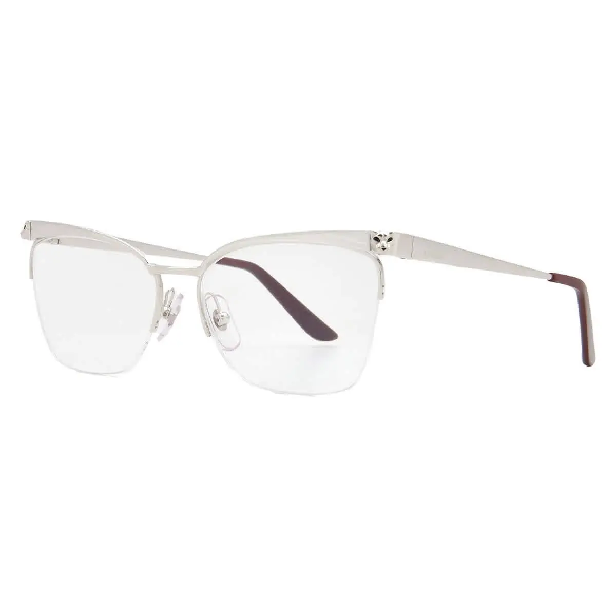 Cartier Demo Cat Eye Ladies Eyeglasses CT0125O 003 54 CT0125O 003 54