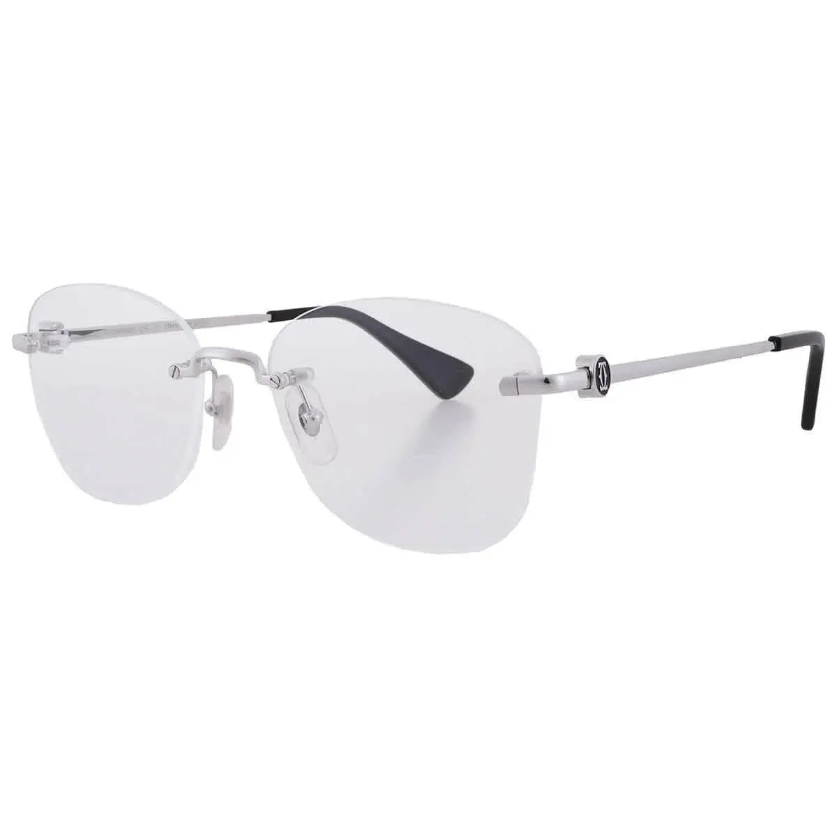 Cartier C Decor Demo Oval Ladies Eyeglasses CT0414O 002 56 CT0414O 002 56