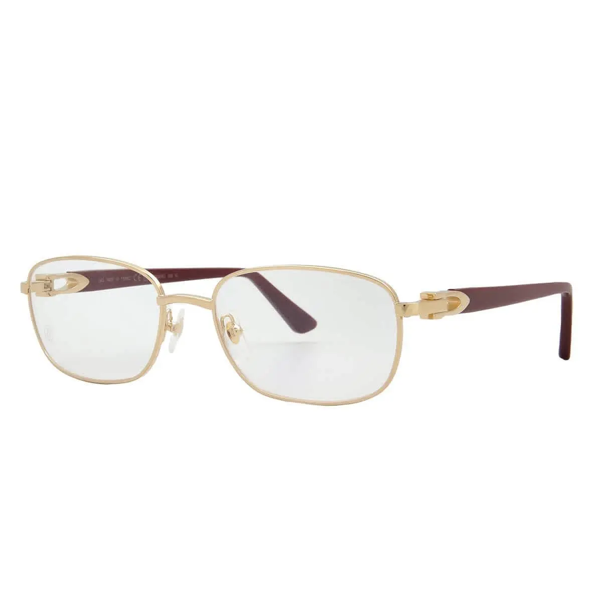 Cartier C Decor Demo Rectangular Ladies Eyeglasses CT0368O 006 56 CT0368O 006 56