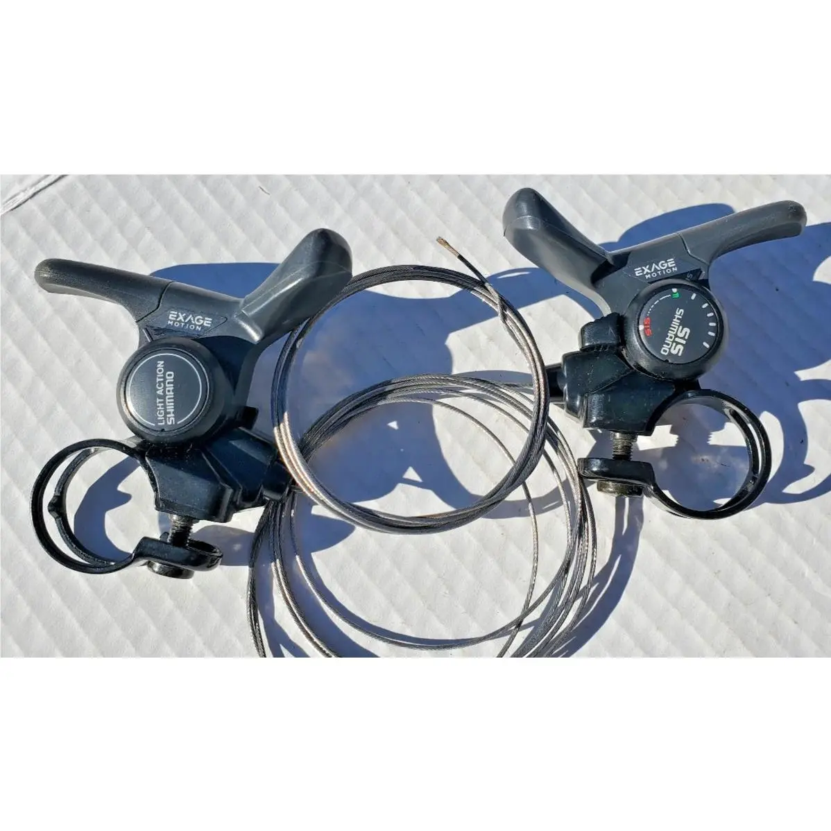 Nos Shimano Exage SL-A250 Thumb Shifters 3x6 Road Bicycle 18 Spd Vtg 80`s Trek