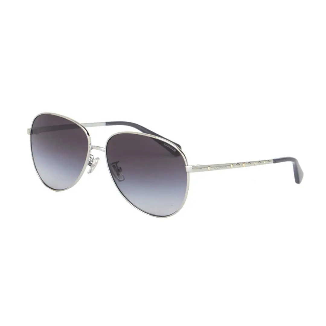 Stylish Coach Women Sunglasses Hc7094-90018G 60 Silver W/ Grey Gradient