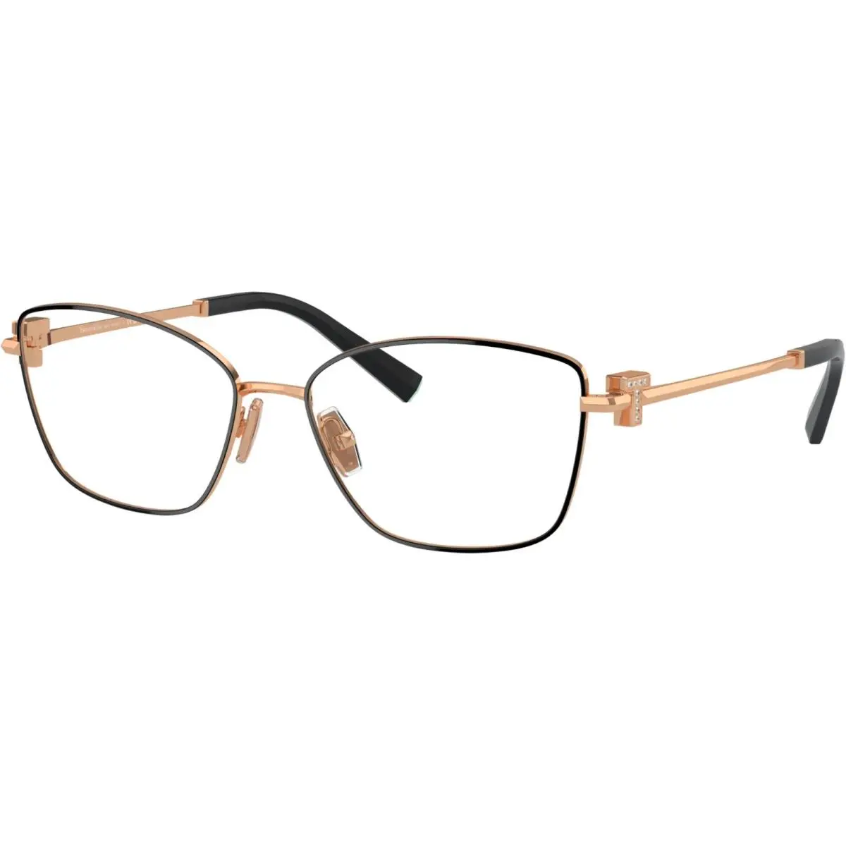 Tiffany Co TF1160B 6162 Eyeglasses Black On Rose Gold Frame Demo Lens 56mm
