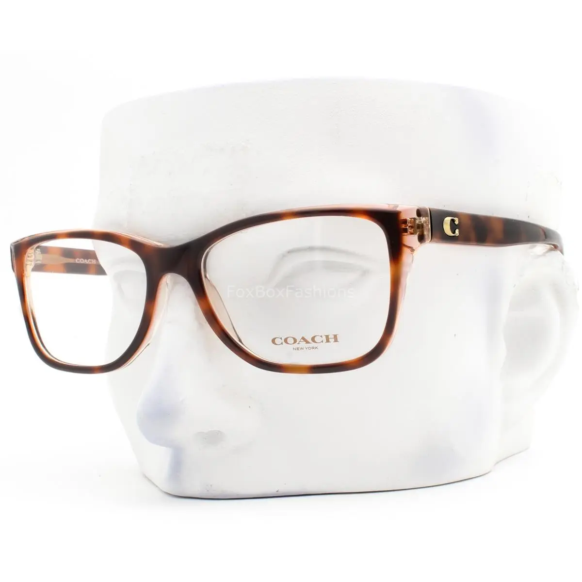 Coach Eyeglasses HC6129 5727 Glasses Brown Tortoise on Crystal Pink 52mm W/case