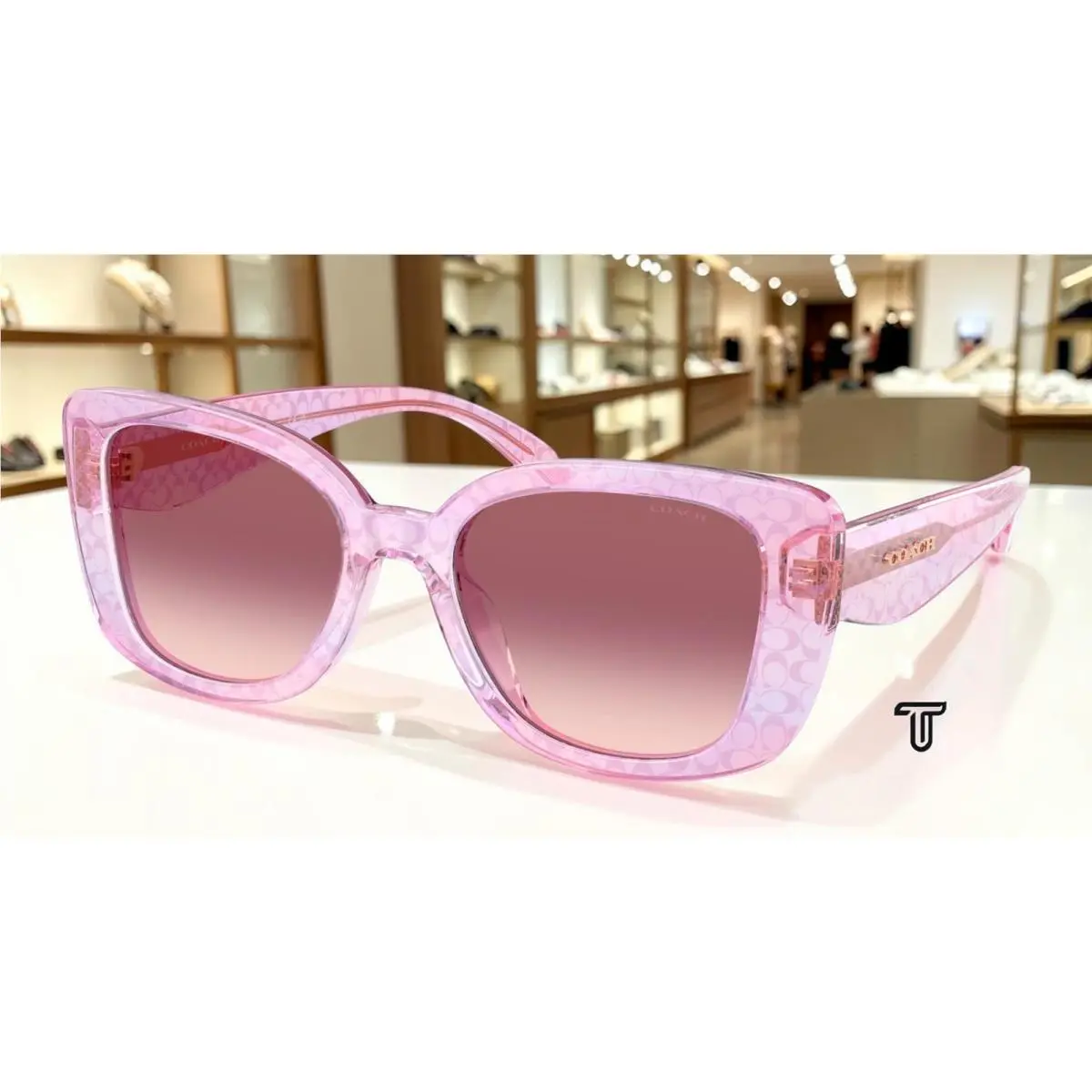 Coach HC8450U 59337W Cdp48 Iris Purple Pink Gradient 52 mm Women`s Sunglasses