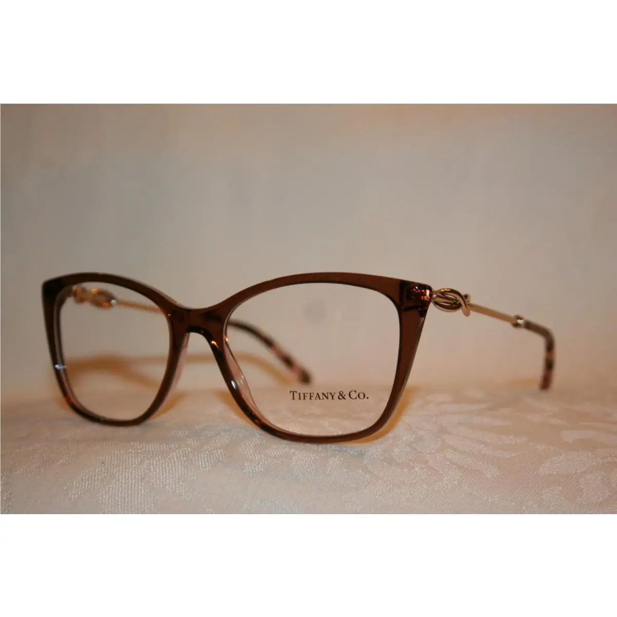 Tiffany CO Eyeglasses TF2160B Brown on Pink Grey 8255 54-17-140