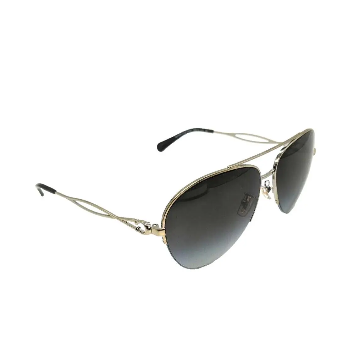 Coach Women`s Sunglasses Aviator Light Gold/grey Gradient HC7124 90058G