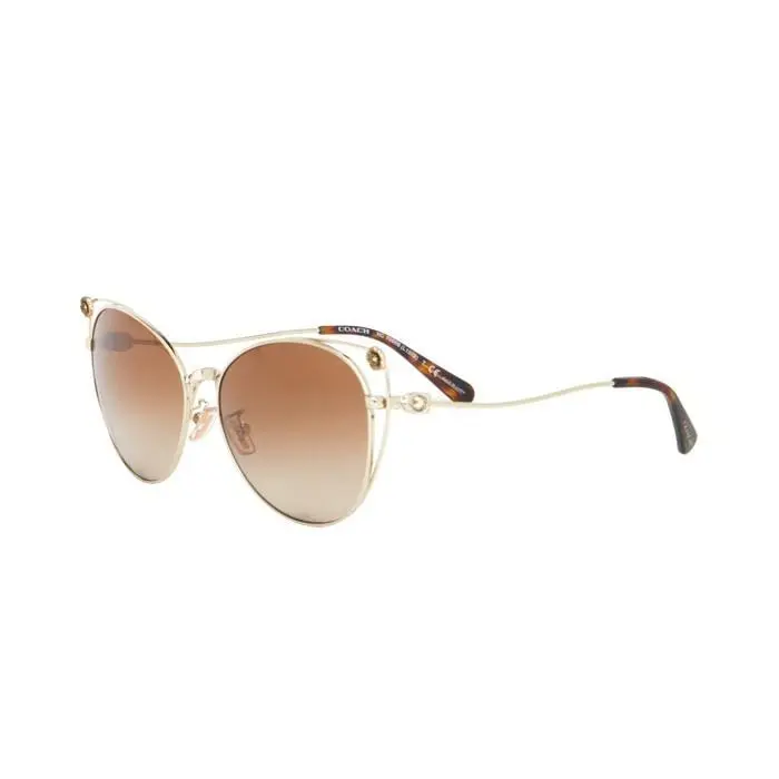 Coach Women`s Cat Eye Sunglasses Brown Gold HC7096B-900513