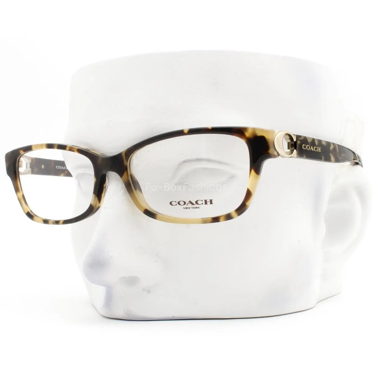 Coach Eyeglasses HC 6119 5576 Glasses Polished Brown Tan Tortoise 53mm with Case
