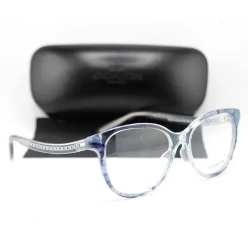 Coach HC 6177 5655 Transparent Blue Ombre /silver Eyeglasses 52-17