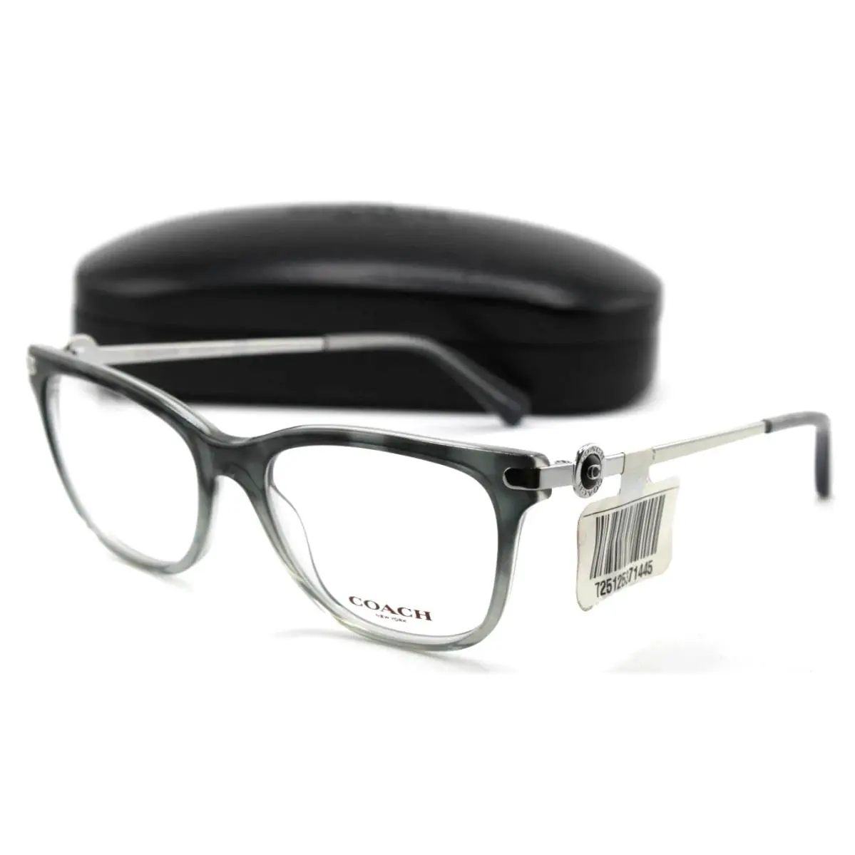 Coach HC 6176 5651 Blue-grey Tortoise Gradient/silver Eyeglasses 51-17