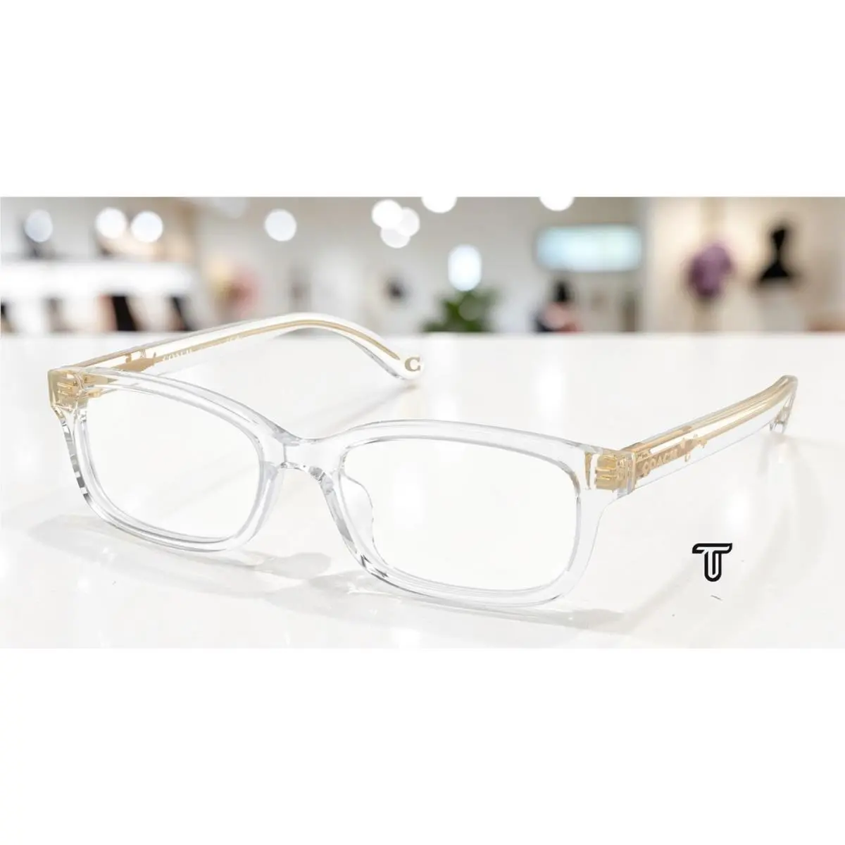 Coach HC6233U 5111 Transparent Clear Demo Lens 50 mm Women`s Eyeglasses