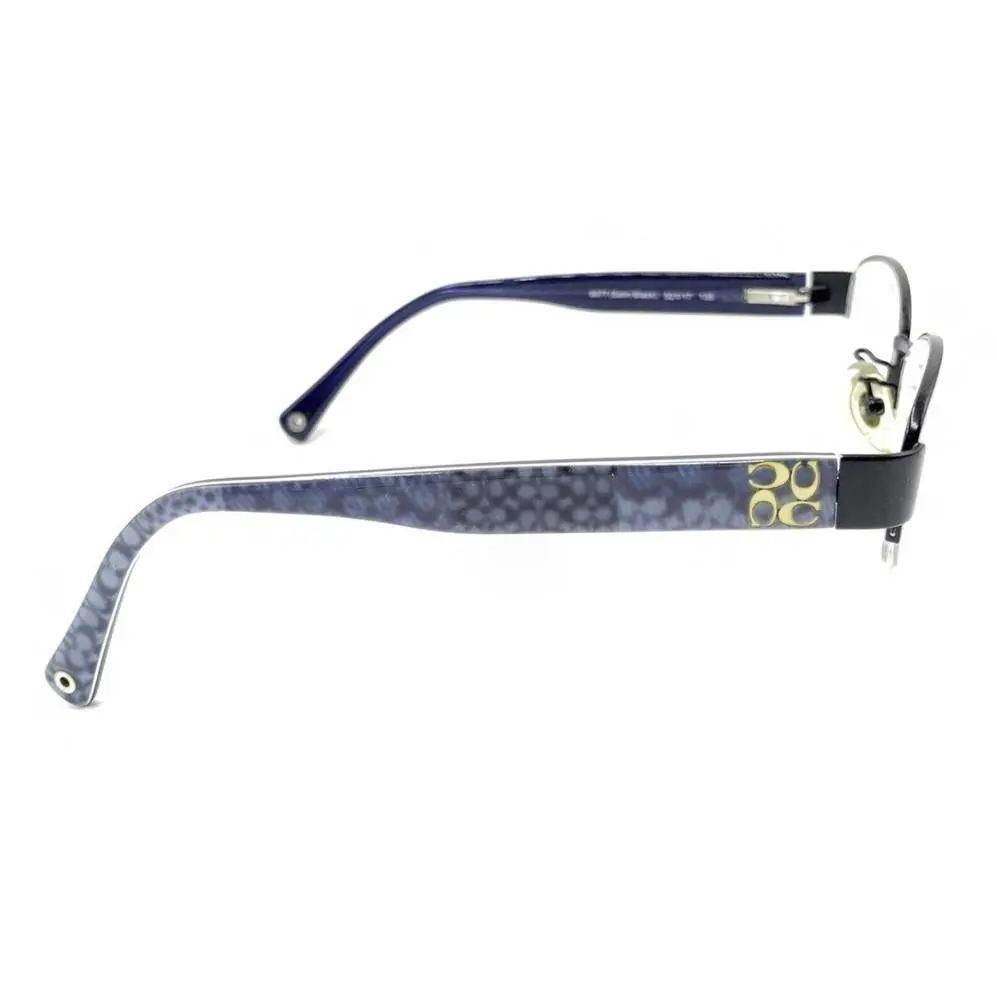 Coach HC5030 9077 Satin Black Blue Half Rim Women`s Eyeglasses