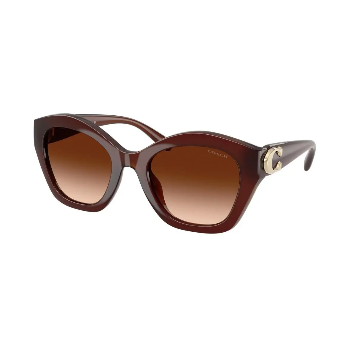 Coach HC8421U 584174 Cad31 Milky Hazelnut Brown Gradient 54mm Women`s Sunglasses