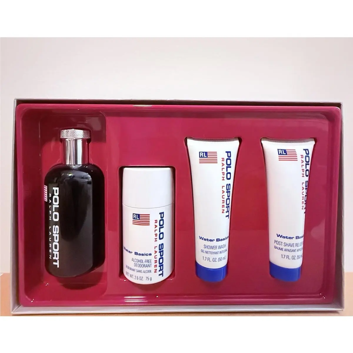 Ralph Lauren Gift Set 4.2oz Cologne 2.6oz Deodorant 1.7oz Balm 1.7oz Wash