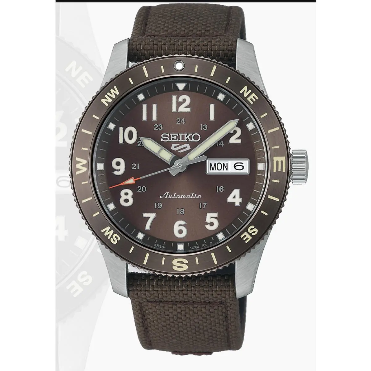 Seiko 5 Sports Field 41mm Brown Dial Nylon Band Watch HDB009 Japan