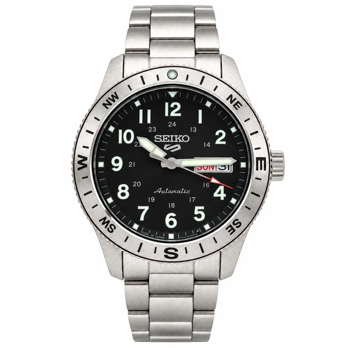 5 Sports Field Series Black Dial Automatic Men`s Watch HDB006 by Seiko