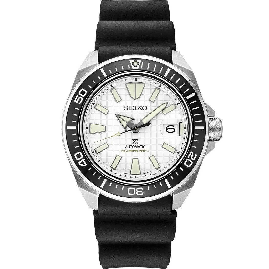 Seiko Prospex Automatic Diver SRPE37 White Dial 200M Water Resistance