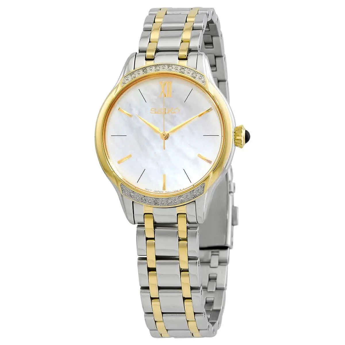 SRZ544P1 Diamond Collection Cream Dial 29.5 mm Women`s Watch by Seiko