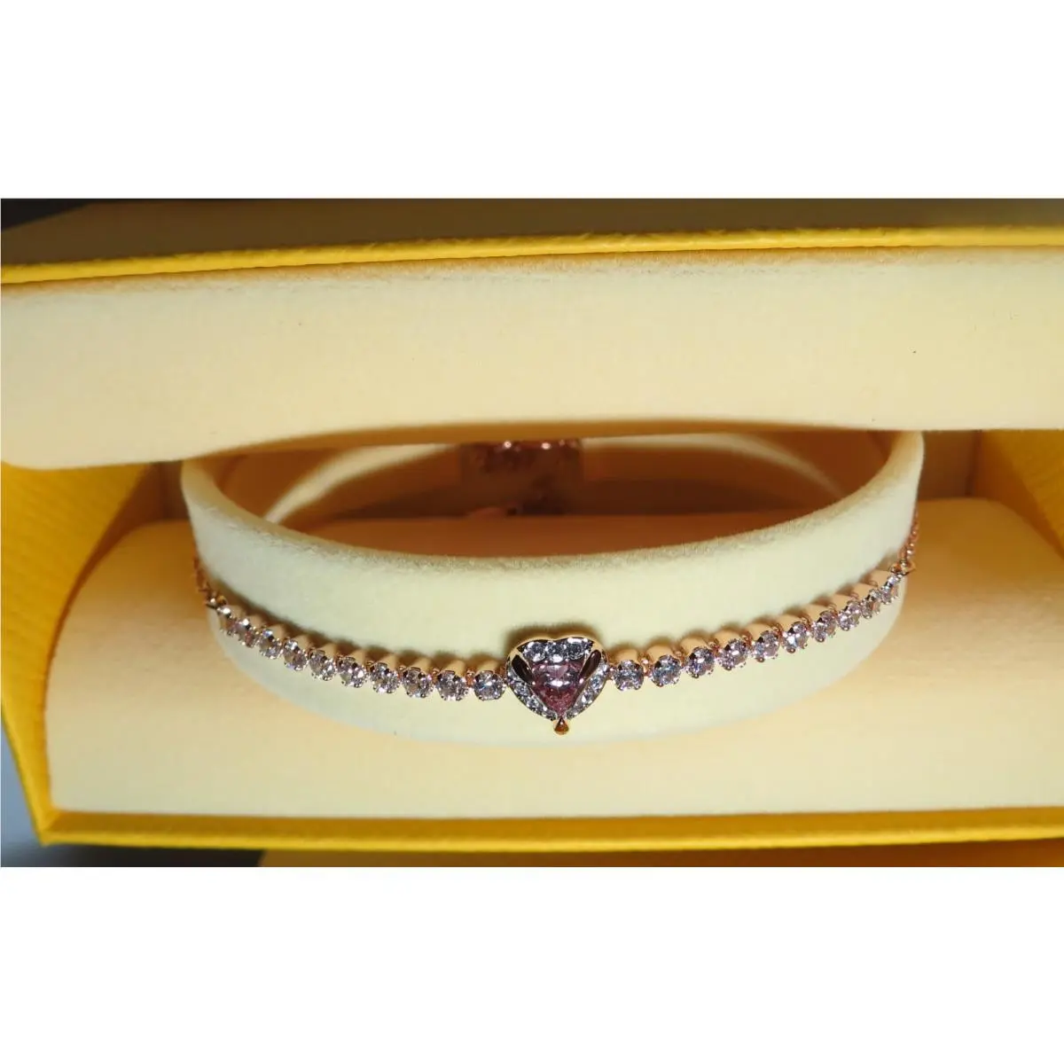 Bracelet Swan Logo Rose Gold Plated 5646745 by Swarovski