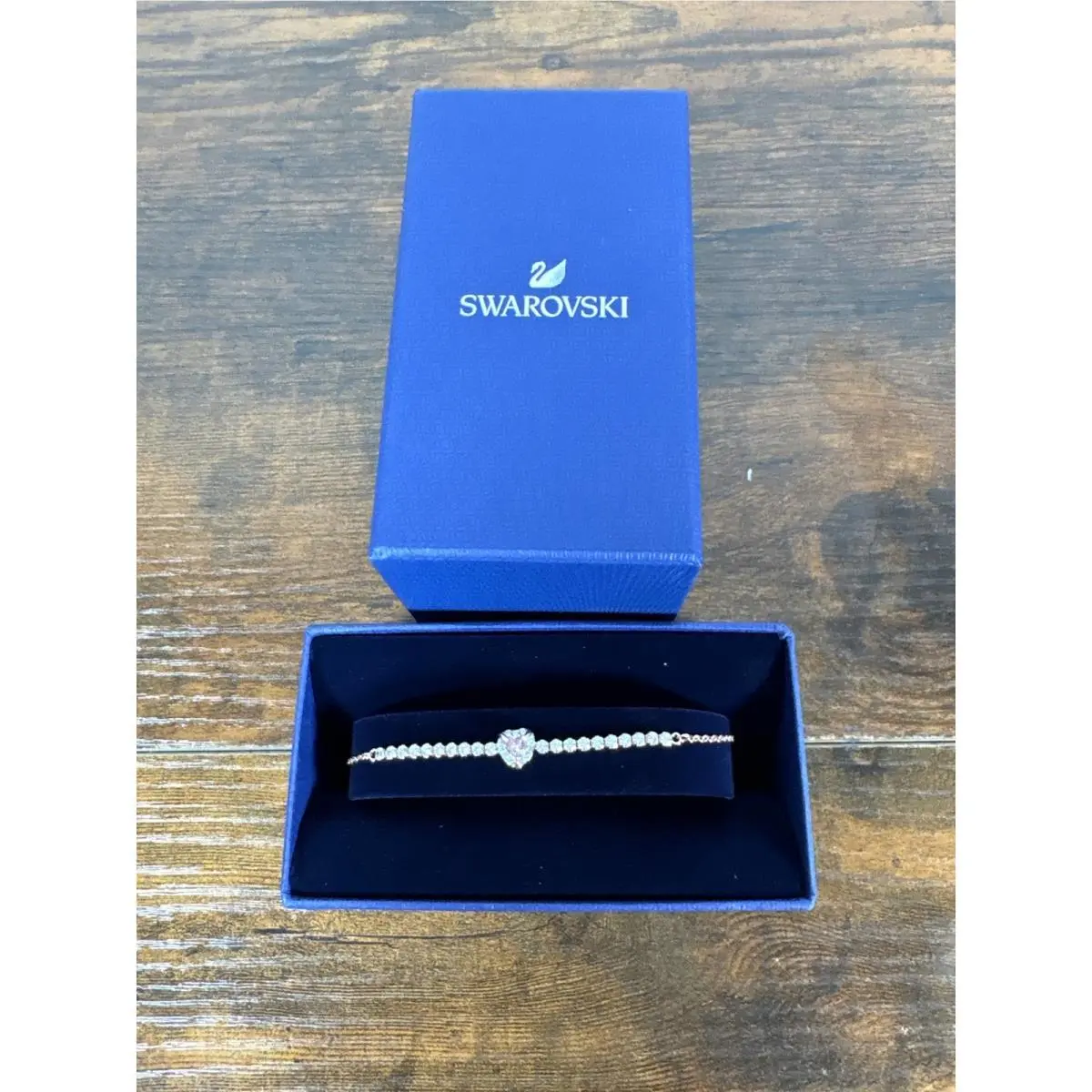 Subtle Heart Bracelet Rose Gold Tone Crystal 5646745 by Swarovski