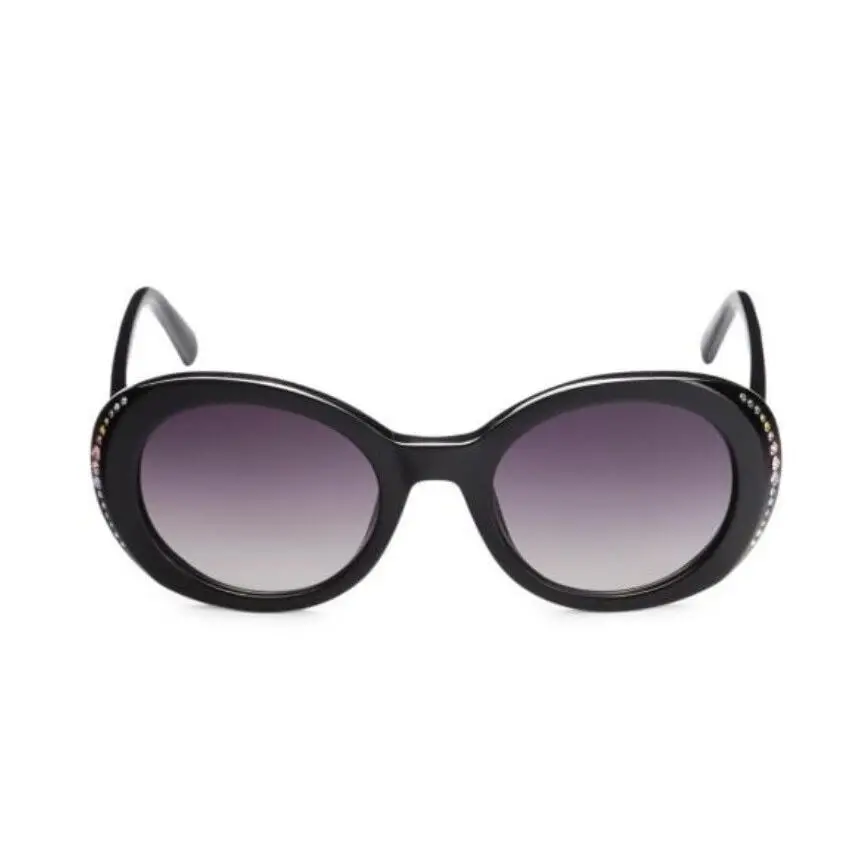 Black Oval Gradient Sunglasses Crystals by Swarovski