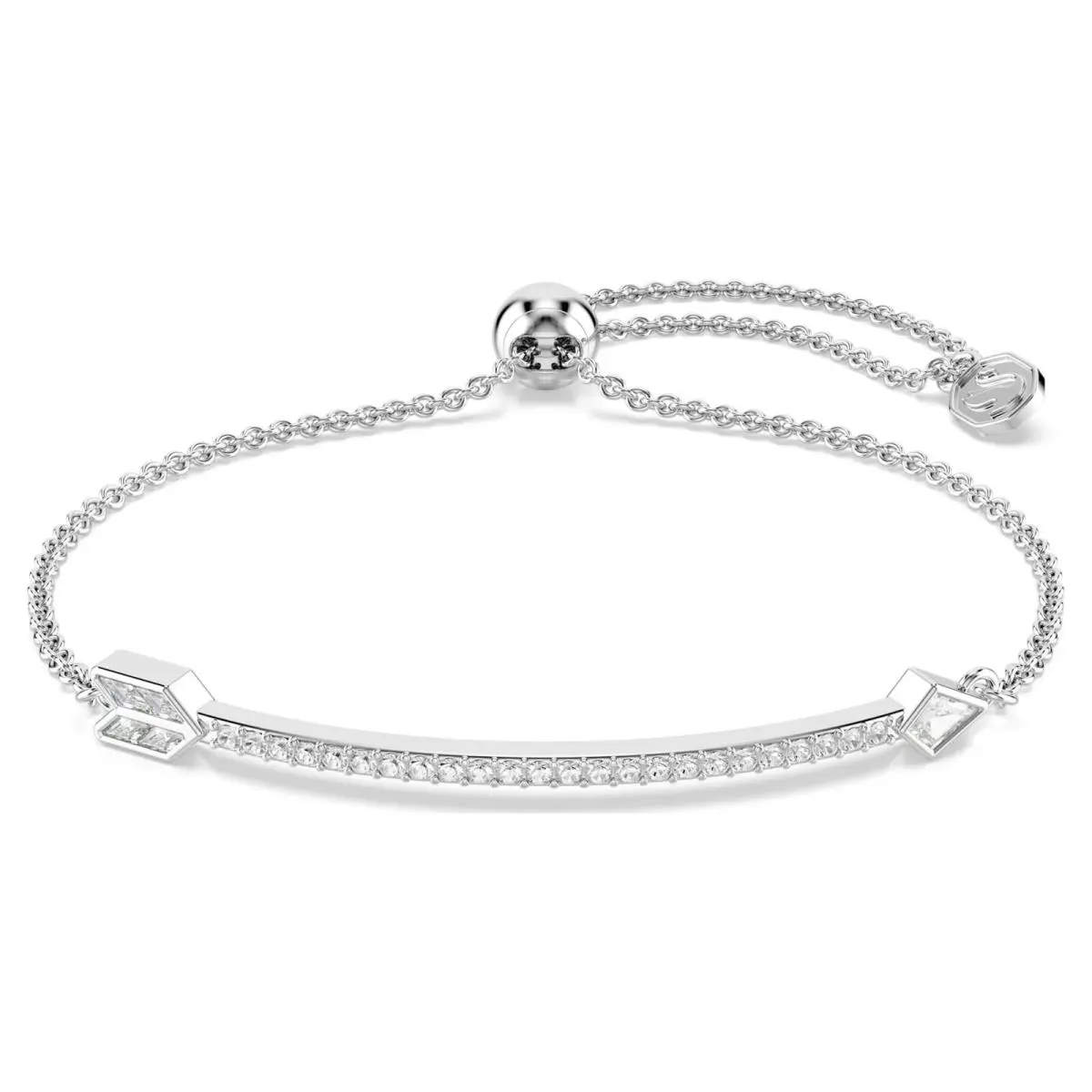 Idyllia Bracelet Mixed Cuts Arrow White Rhodium Plated 5741523 by Swarovski