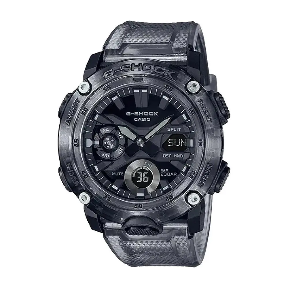 Casio G-shock Analog Digital Men`s Watch - Transparent/gray - Ga2000Ske-8A