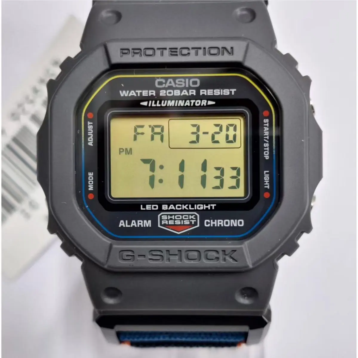 Casio G-shock DW-5600MNC-8A2DR Gray Cloth Strap Band Men`s Watch