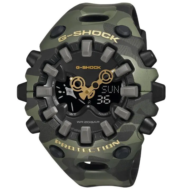 G-shock GA-V01 Bold Camo Analog-digital 58mm Green Dial Men`s Watch GAV01CMG-3A by Casio