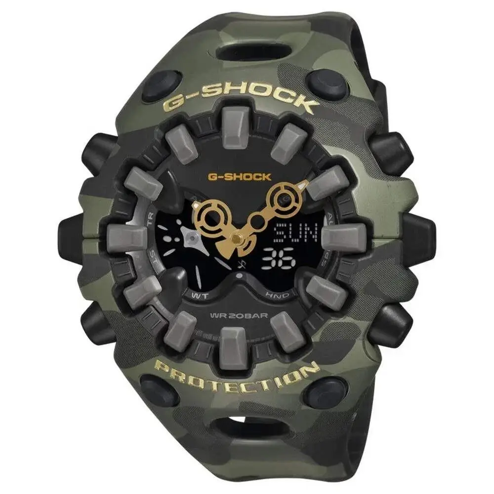 G-shock GAV01CMG-3A G-shock Toughness Camouflage Green and Gold Watch by Casio