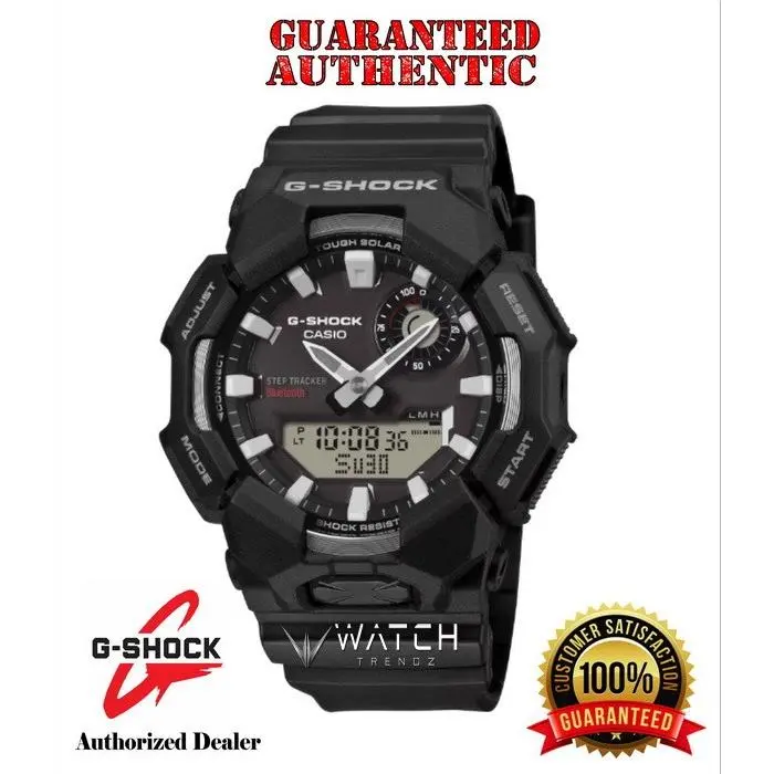 G-shock GAB010-1A Solar Powered Smart Phone Link Step Tracker Black Watch by Casio