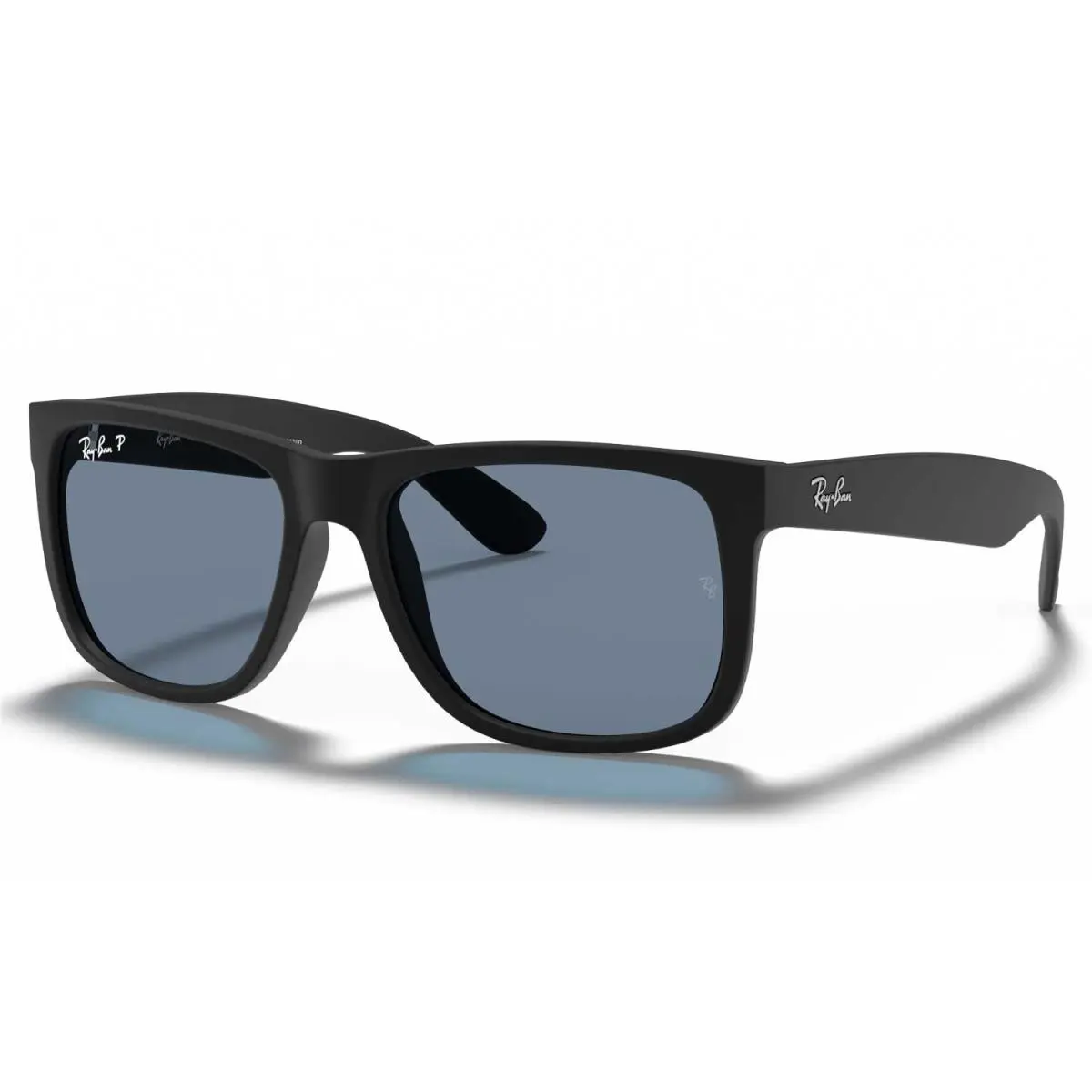 Ray-ban Justin Polarized Square Matte Black Sunglasses - 0RB4165 BlackBlue by Ray-Ban