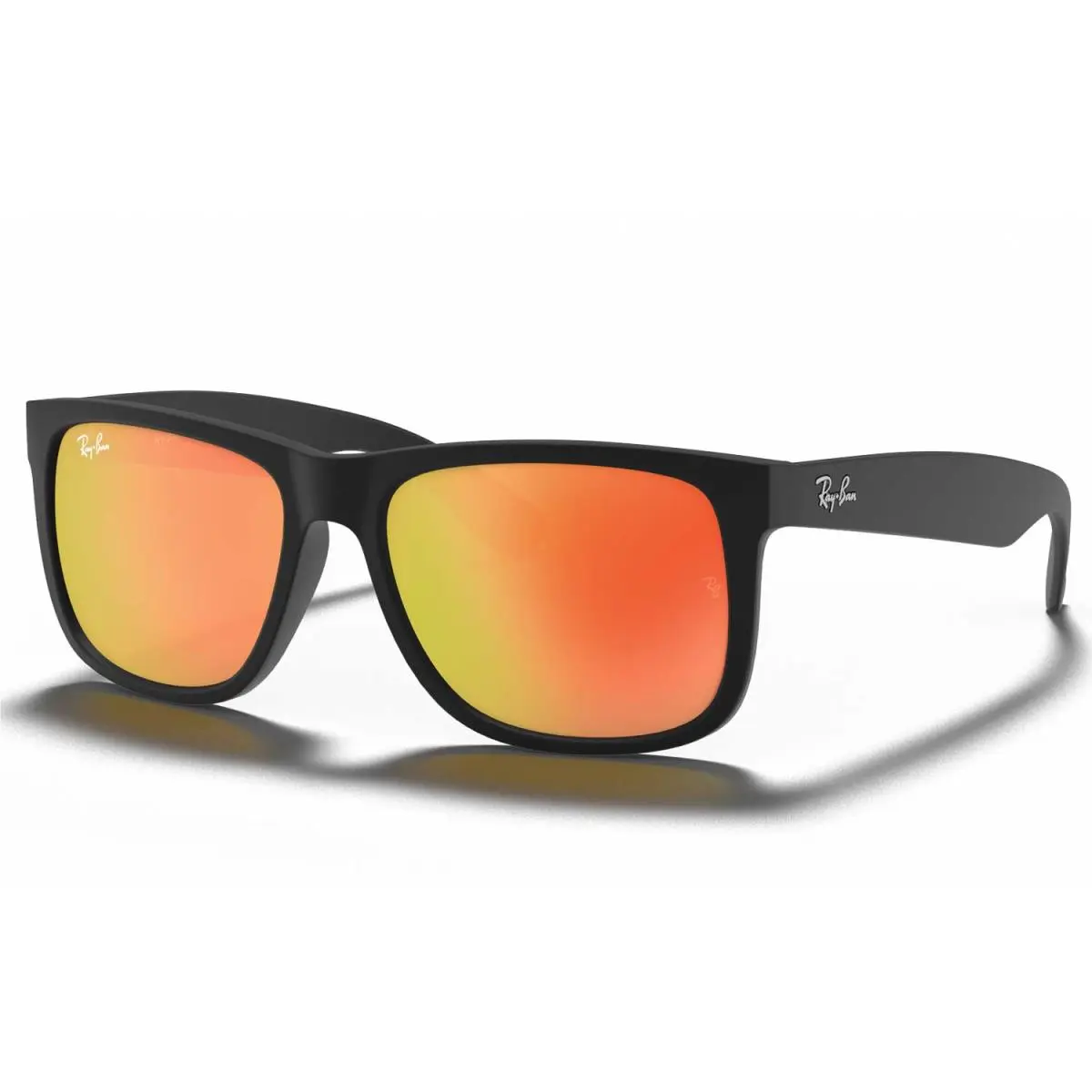 Ray-ban Justin Polarized Square Matte Black Sunglasses - 0RB4165 BlackOrange by Ray-Ban