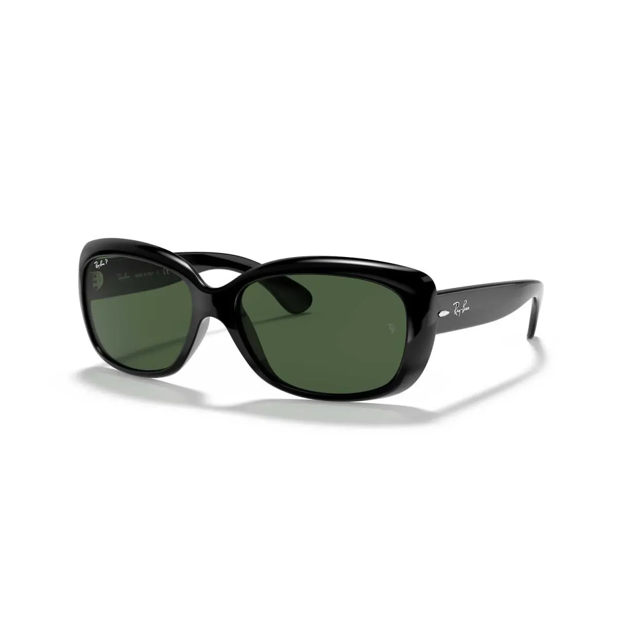 Ray-ban Jackie Ohh Polarized Sunglasses - Polished Black Frame - Green Lenses - Black, Frame: Multicolor