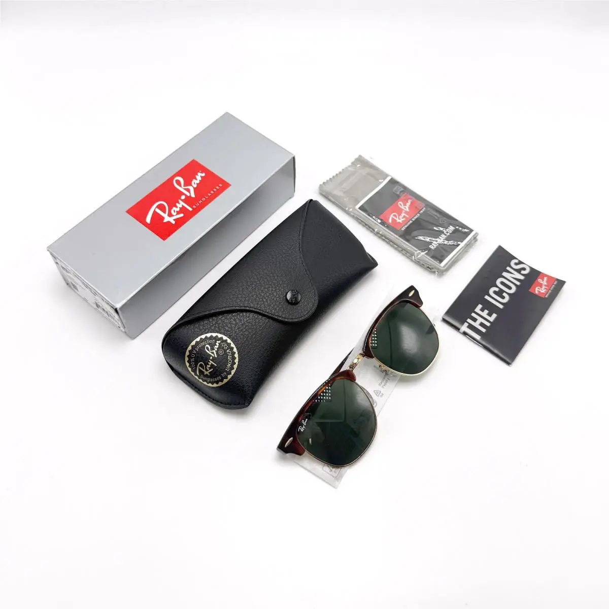 Ray-ban Clubmaster Classic Polished Tortoise on Gold RB3016 W0366 51