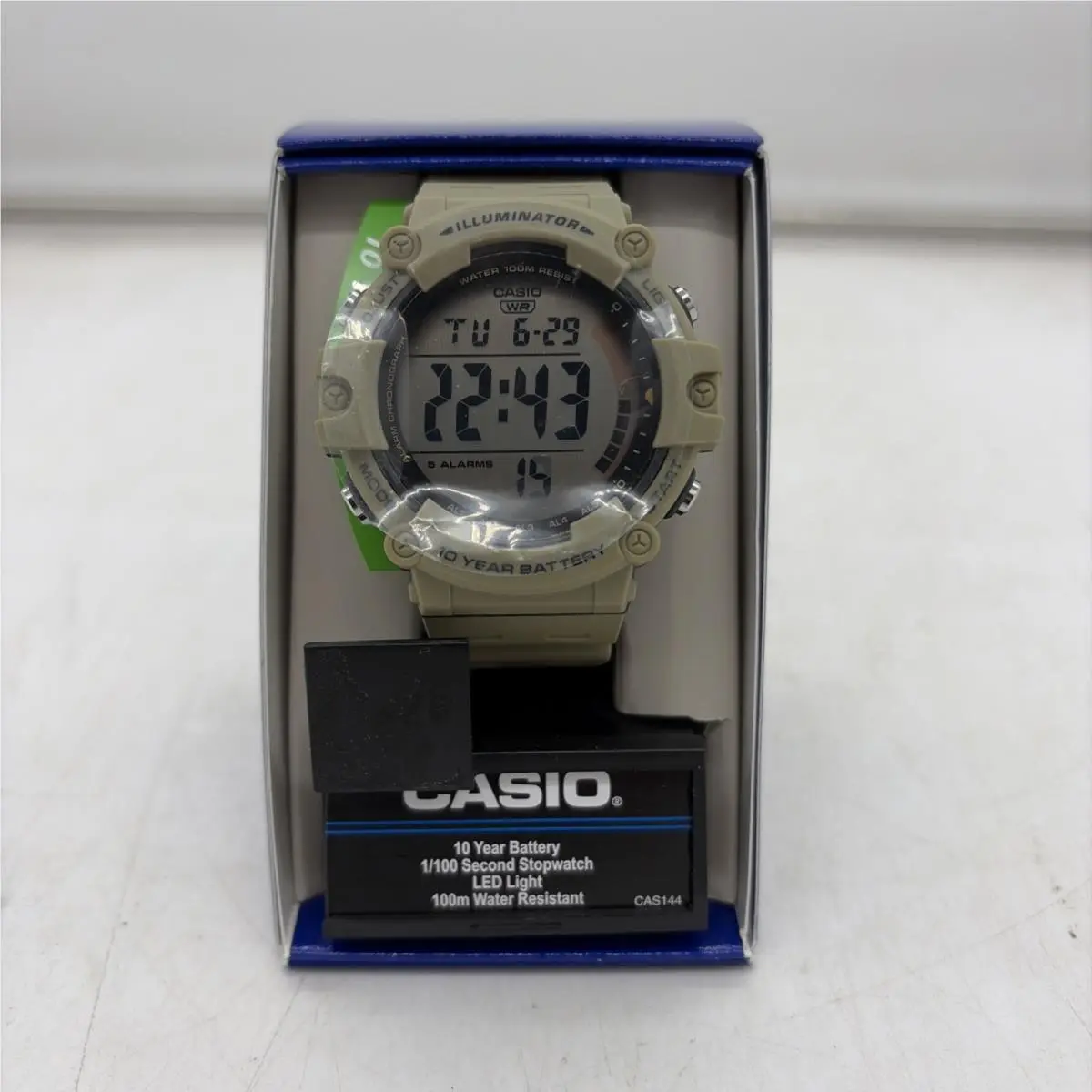 Casio Digital Watch AE1500WH-5AVKC Tan Khaki Wide Face 10YR Battery
