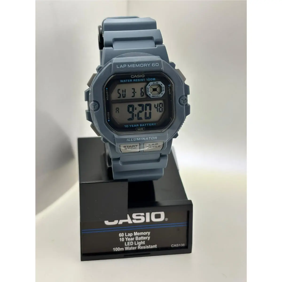 Casio Men`s Watch Blue Resin Strap WS1400H-2AV Casio Watch
