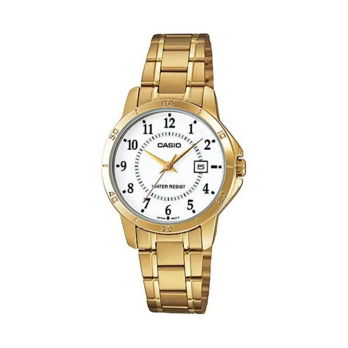 Casio Women’s Gold Stainless Steel Analog Watch White Dial - LTP-V004G-7BUDF