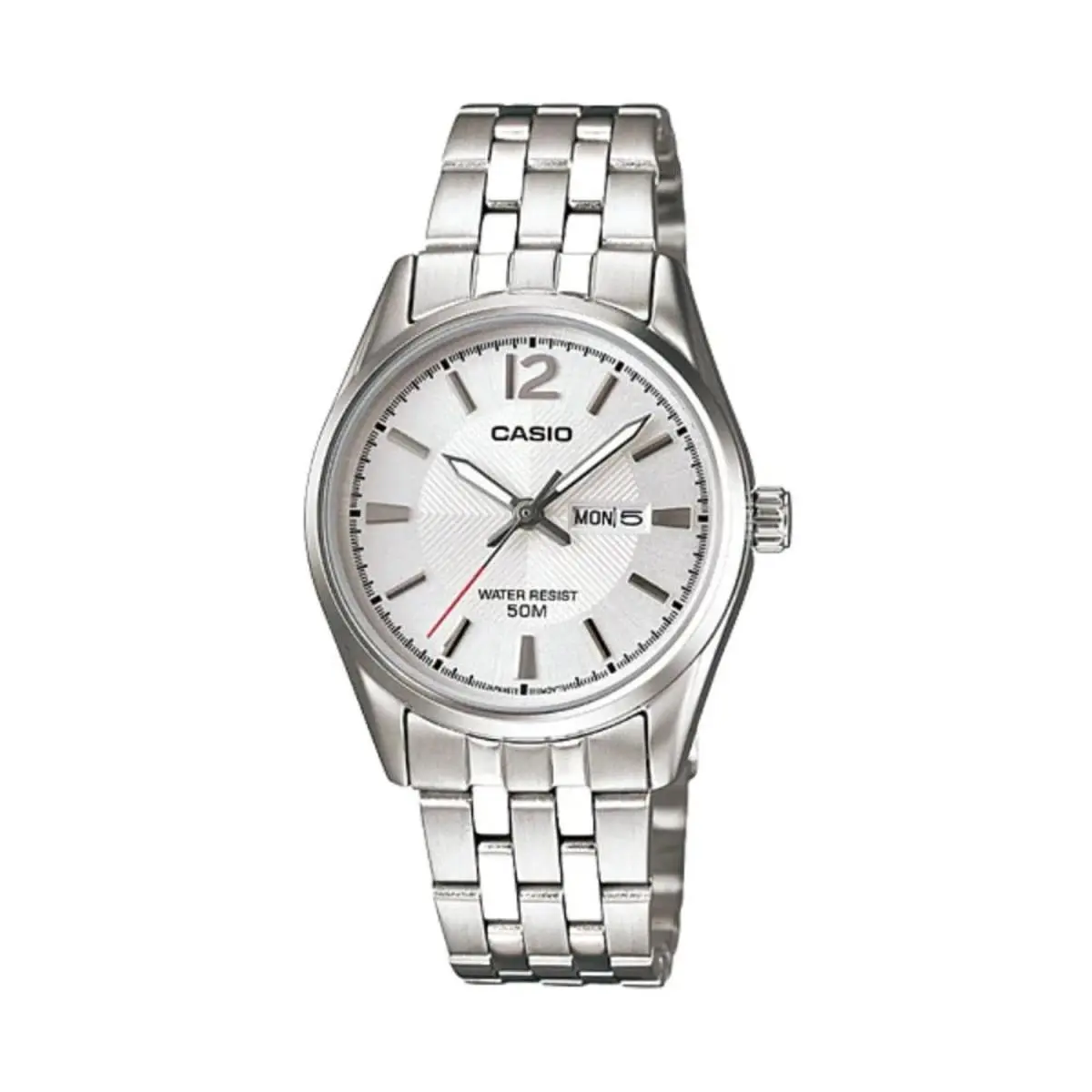 Casio Women’s Silver Dial Stainless Steel Bracelet Watch - LTP-1335D-7AVDF