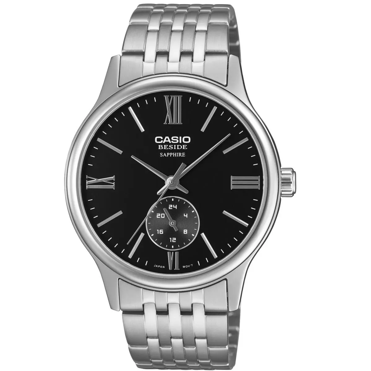 Beside Mens Sapphire Crystal Stainless Steel Watch Black Dial BMS-100D-1AV by Casio