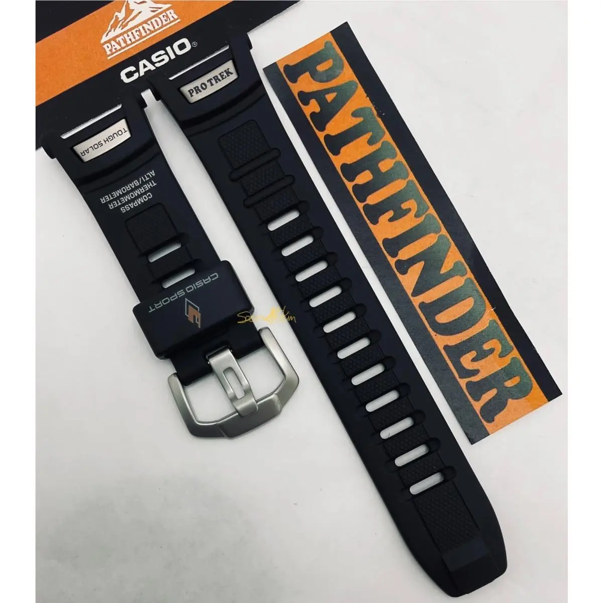 Casio G-shock Pro Trek Tough Solar Watch Band Strap PRG130 PRW1500 Black Rubber