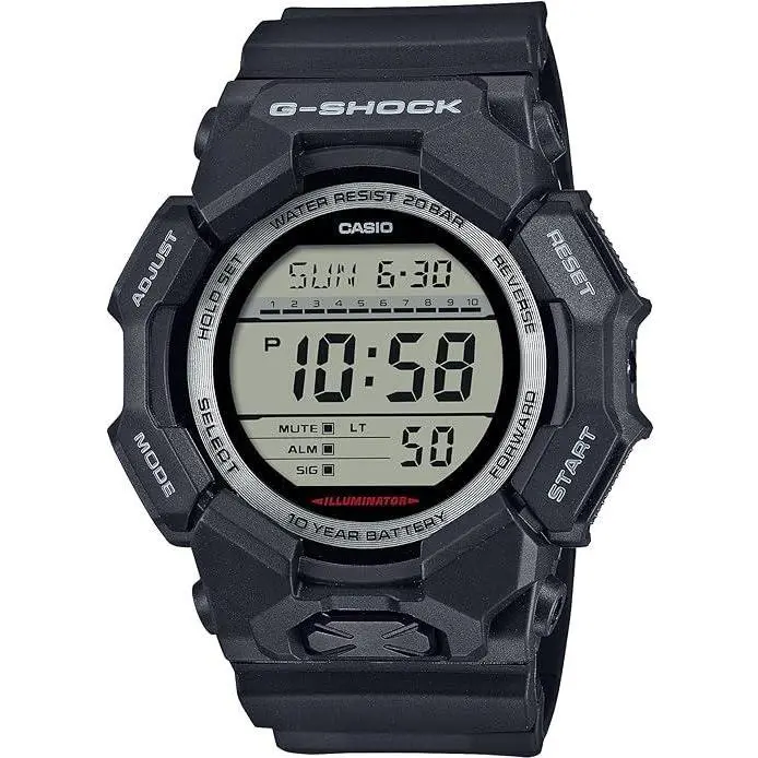Casio G-shock 10-Year Battery Carbon Core Guard Digital Mens Watch GD010-1 - Strap: Black