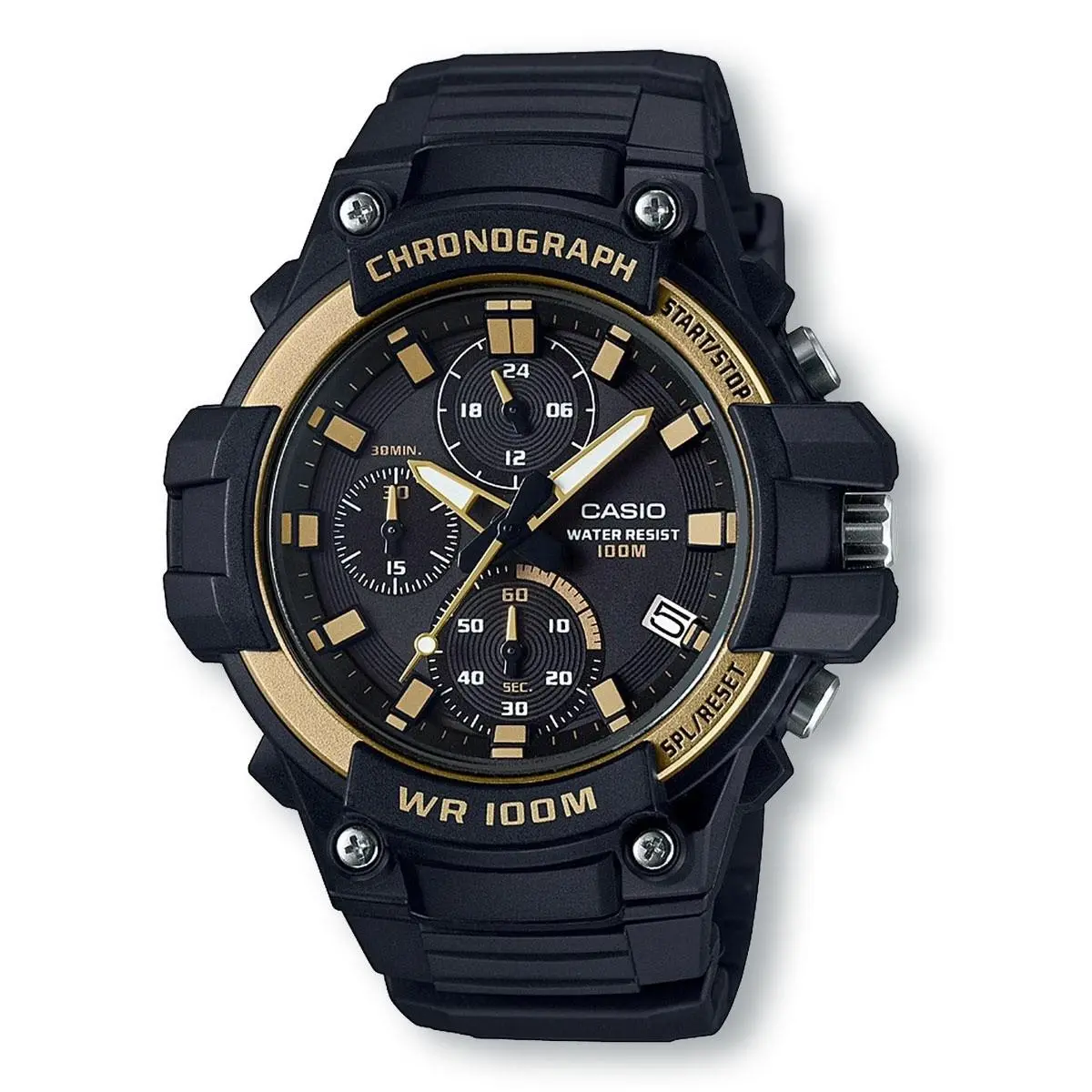 Casio MCW110H-9A Chronograph Black Resin Strap Watch