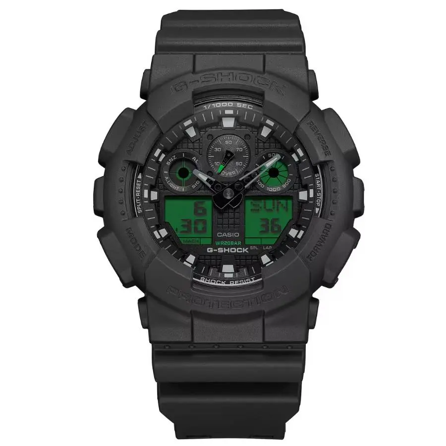 Casio G-shock Analog/digital Black Resin Watch GA100BEG-1A