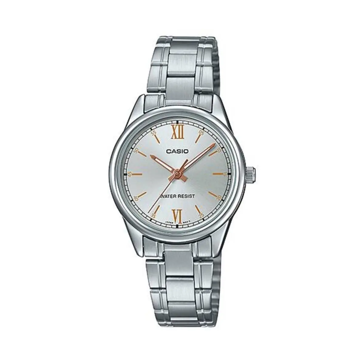 Casio Women’s Silver Dial Stainless Steel Bracelet Watch - LTP-V005D-7B2UDF